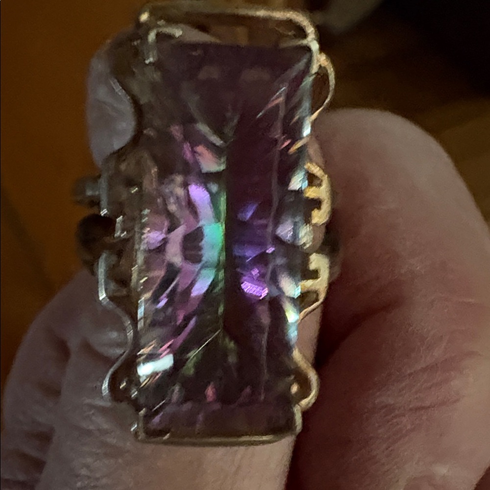 COPY - COPY - Mystic topaz sterling ring - Picture 1 of 10